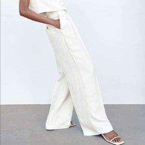Zara Linen Pants / Zara Trousers / Zara Cream Pant